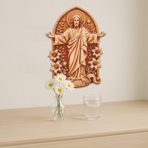 3D Illusion Laser Engraved Jesus Art, Spiritual Religious