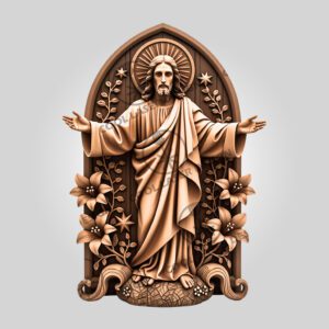 3D Illusion Laser Engraved Jesus Art, Spiritual Religious