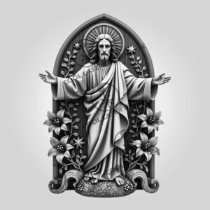 3D Illusion Laser Engraved Jesus Art, Spiritual Religious