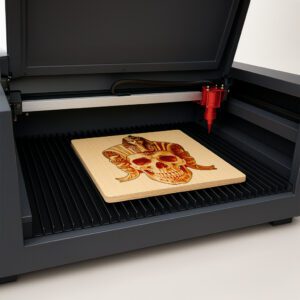 3D Illusion Laser Engraving File, Egyptian Sphinx Skull