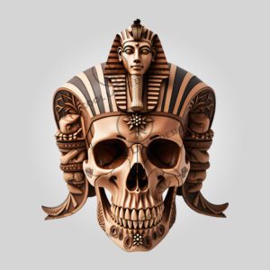 3D Illusion Laser Engraving File, Egyptian Sphinx Skull