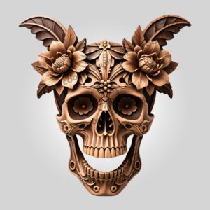 3D Illusion Laser Engraving File for Wooden Skull