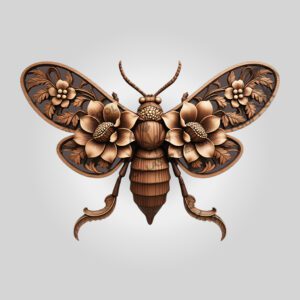 3D Illusion Laser Engraving File, Intricate Cicada Insect
