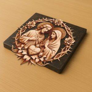 3D Illusion Laser Engraving File, Jesus and Mary