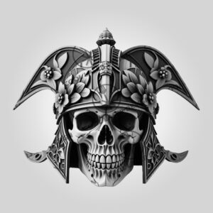 3D Illusion Laser Engraving File, Knight Skull Visor