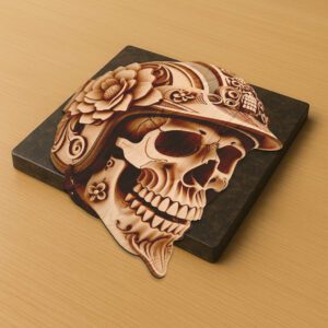3D Illusion Laser Engraving File, Modern Biker Art,