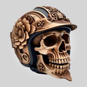 3D Illusion Laser Engraving File, Modern Biker Art,