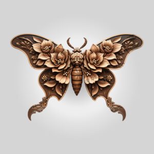 3D Illusion Laser Engraving File, Ornate Firefly Art,