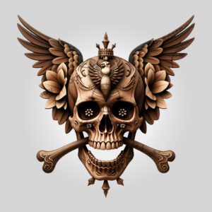3D Illusion Laser Engraving File, Pirate Skull Nautical