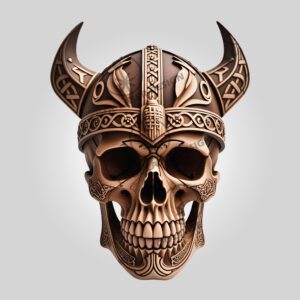 3D Illusion Laser Engraving File, Viking Skull Helmet