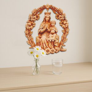 3D Illusion Laser Engraving File, Virgin Mary Baby