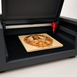 3D Illusion Laser Engraving Jesus Heart Religious Decor