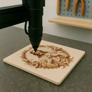 3D Illusion Laser Engraving Jesus Heart Religious Decor