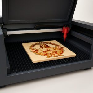 3D Laser Engraved Illusion Art Jesus Embracing Heart