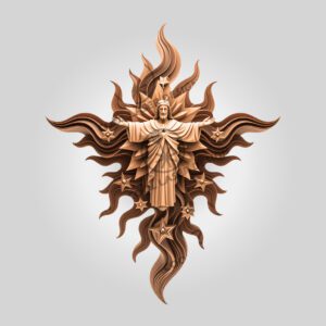 Laser Engraving Design, 3D Illusion Jesus on Cross