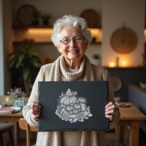 Slate Cheese Board Engraving File, Sea Urchin Family