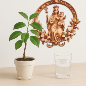Virgin Mary and Baby Jesus 3D Illusion Laser
