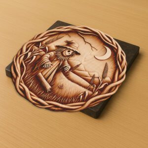 3D Halloween Illusion Laser File, Spooky Scarecrow Cornfield