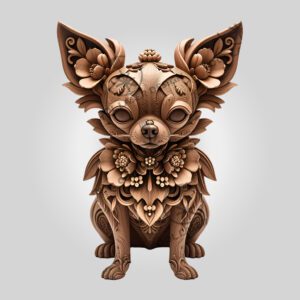 3D Illusion Chihuahua Laser Engraving File, Dog Art