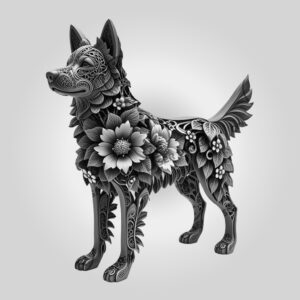 3D Illusion Laser Engraving File, Australian Shepherd Dog