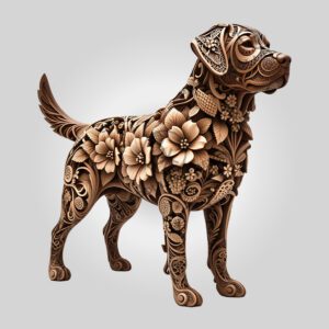 3D Illusion Laser Engraving File, Labrador Retriever Dog