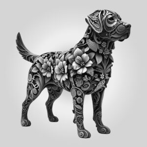 3D Illusion Laser Engraving File, Labrador Retriever Dog