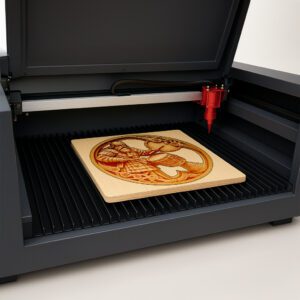 3D Illusion Laser Engraving File, Viking Soldier Drum