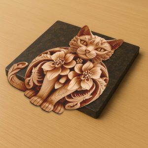 3D Laser Engraved Birman Cat File, Digital Pet