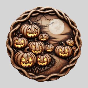 3D Laser Engraving Halloween File, Whimsical Jack O