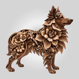 3D Shetland Sheepdog Illusion Laser Engraving File, Unique