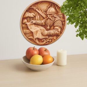 3D Viking Illusion Laser Engraving File, Nordic Warrior