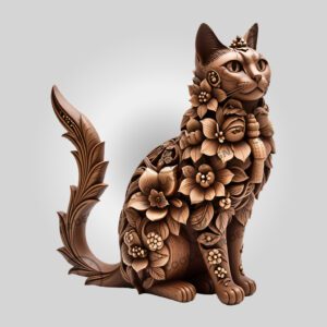 Bombay Cat 3D Illusion Laser Engraving File, Unique