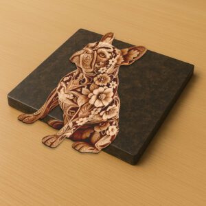 French Bulldog 3D Illusion Laser Engraving File, Digital