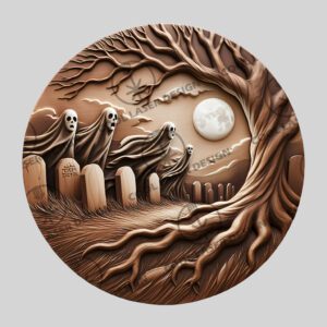 Halloween 3D Ghost Illusion Laser Engraving File, Spooky