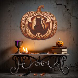 Halloween 3D Illusion Laser Engraving File, Pumpkin, Black