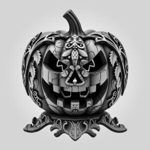 Halloween 3D Illusion Pumpkin Lantern, Laser Engraving File,