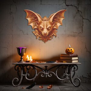 Halloween Bat Head 3D Illusion Laser File, Glowforge