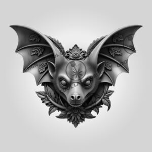 Halloween Bat Head 3D Illusion Laser File, Glowforge