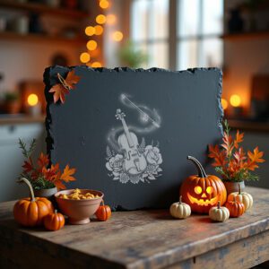 Halloween Cheese Board, Cursed Violin Engraving File, Phantom