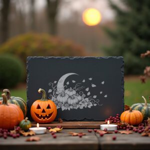 Halloween Cheese Board Laser Engraving File, Slate Decor
