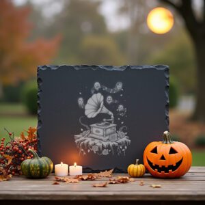 Halloween Laser Engraving File for Slate Cheese Board,