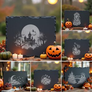 Halloween Laser Engraving File, Spooky Slate Cheese Board