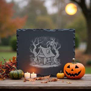 Halloween Laser Engraving File, Witch Cottage Charcuterie Board,