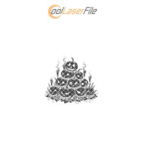 Halloween Pumpkin Laser Engraving File, Phantom Slate Coaster