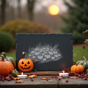 Halloween Pumpkin Patch Laser Engraving File for Slate