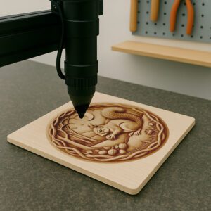 Halloween Squirrel 3D Illusion Laser Engraving File, Relief
