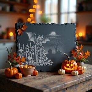 Halloween Vampire Bat Charcuterie Board Laser File, Gothic