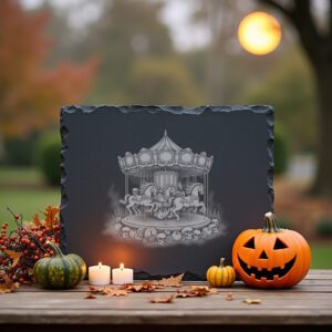 Haunted Horse Laser Engraving File, Slate Charcuterie Board,