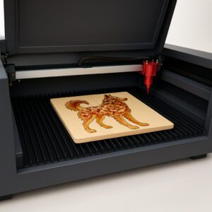 Husky 3D Illusion Dog Art, Laser Engraving File,