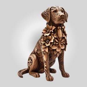 Labrador Retriever 3D Laser Engraving File, Dog Art